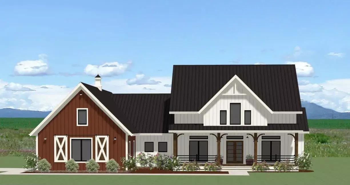 3 Bedroom Country Farmhouse Style House Plan 9976: Summerlin Trail - 9976