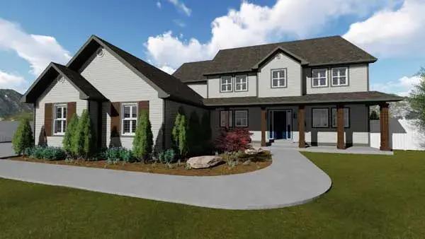 Country House Plan - 6 Bedrooms, 3 Bath, 3356 Sq Ft Plan 99-101