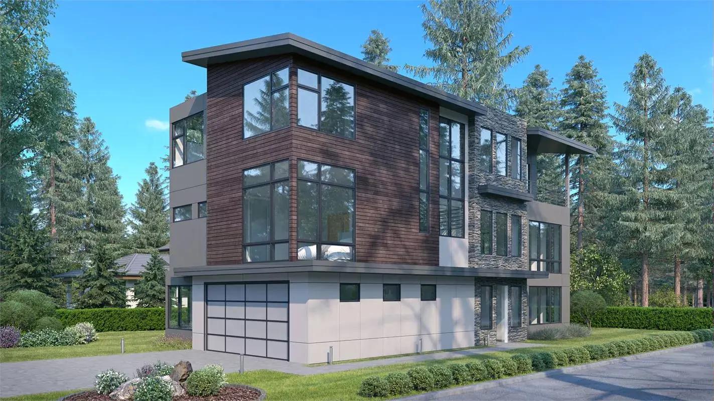 Narrow Lot Luxury Contemporary Style House Plan 9995: Nicolas - 9995