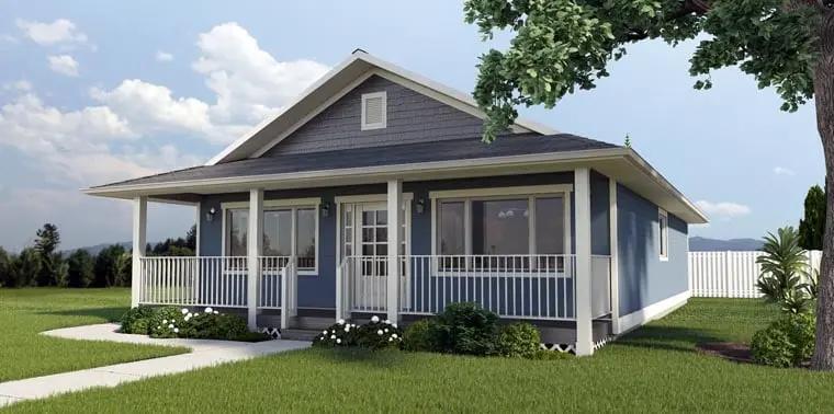 Plan 99960 | Narrow Lot Affordable House Plan with 1260 Sq. Ft, 3 Beds and 2 Baths